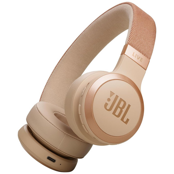 JBL Live 670NC Wireless On-Ear Noise Cancelling Headphones (Sandstone)