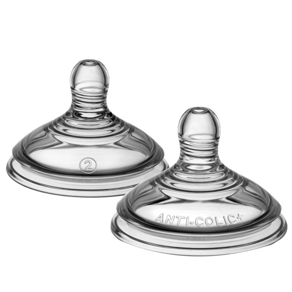 2-Count Tommee Tippee Advanced Anti-Colic Baby Bottle Nipples, 3M+