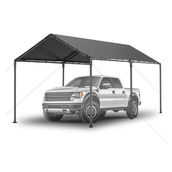 Grezjxc 10x20 Ft Metal Carport Car Canopy (Various Colors)