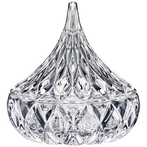 Godinger Crystal Famous Hersheys Kiss Crystal Candy Dish, 5 Liters