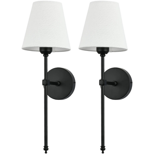 Set Of 2 1-Light Iron Wallchiere