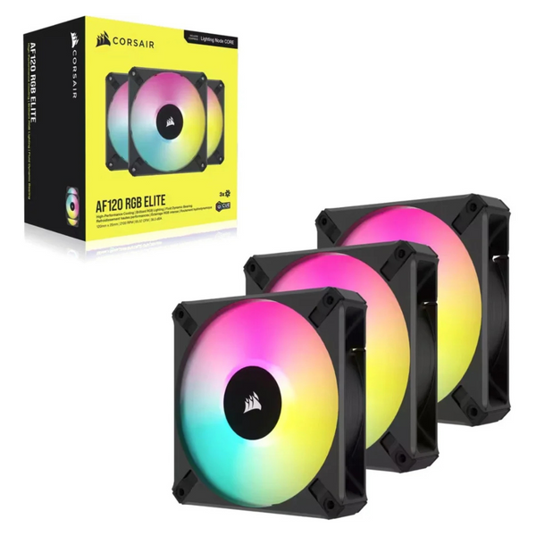 3-Pack Corsair iCUE AF120 RGB ELITE 120mm Computer Case Fan