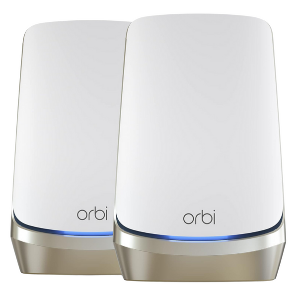 NETGEAR Orbi Quad-Band WiFi 6E Mesh System (RBKE962), Router With 1 Satellite Extender