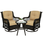 Best Choice Products 3-Piece Outdoor Wicker Patio Bistro Set