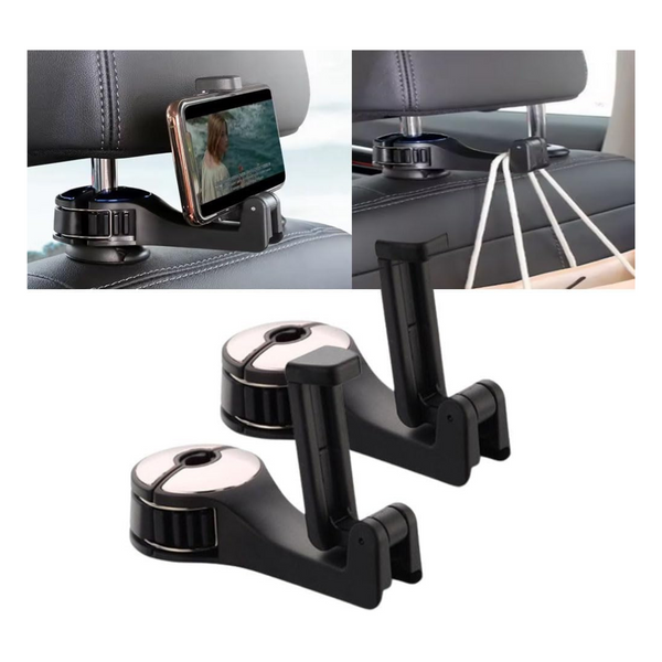 2 Pack 2 In 1 Car Seat Headrest Hidden Hooks