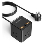 30W USB C Power Strip Fast Charging Extension Cord With 3 Outlets