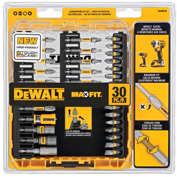 30-Piece Dewalt Maxfit Screwdriver Bit Set (DWAMF30)