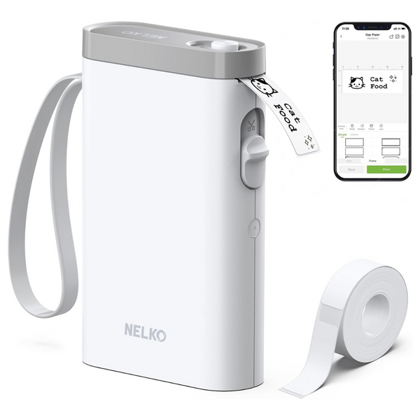 Nelko P21 Portable Bluetooth Label Printer With Tape