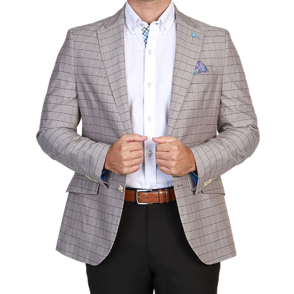 TailorByrd Men's Mini Windowpane Sport Coat (3 Colors)