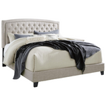 Signature Design Queen Button-Tufted Upholstered Platform Bed