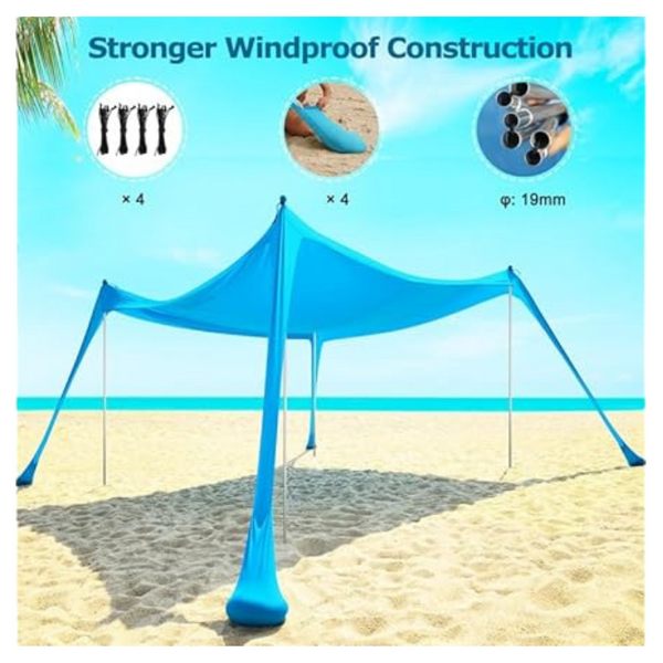 COMMOUDS 12 x 12 FT 4 Pole Beach Tent Canopy (Various)