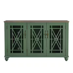 Vintage Green MDF 55 Inch Storage Buffet Sideboard