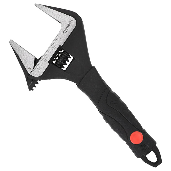 Amazon Basics Plumbing Adjustable Wrench With Soft Grip
