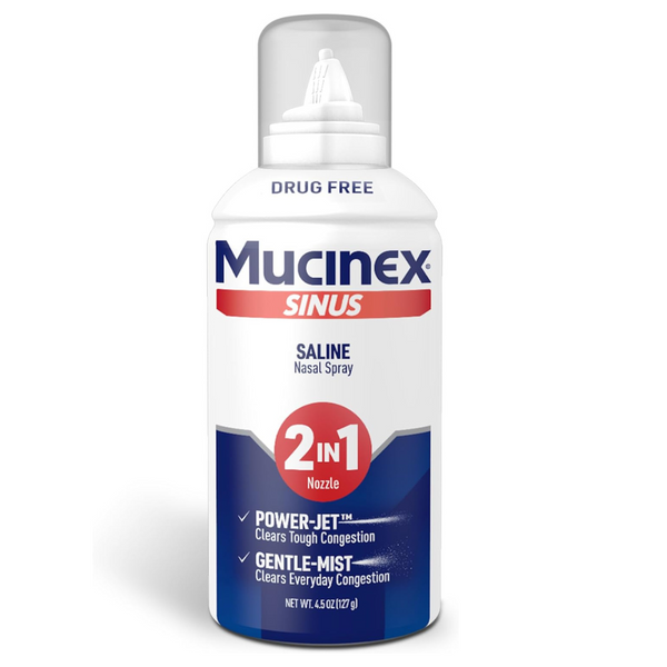 Mucinex Sinus Saline Nasal Spray & Sinus Rinse, 4.5 Oz