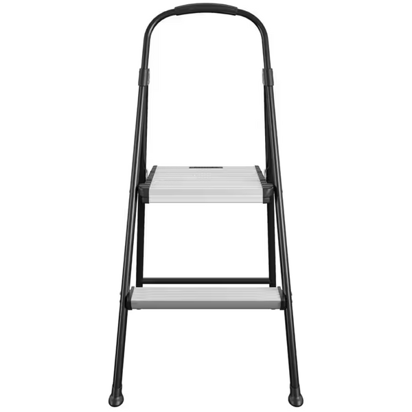 Cosco 2-Step Aluminum Folding Step Stool With Rubber Hand Grip