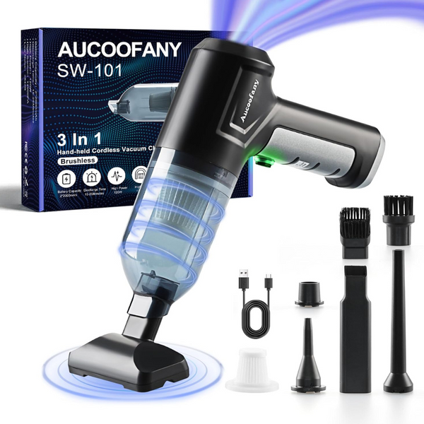 Aucoofany 3 in 1 High Power Portable Handheld Vacuum Cleaner