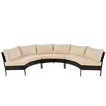 3-Piece JimsMaison Wicker Patio Outdoor Sectional Furniture Set