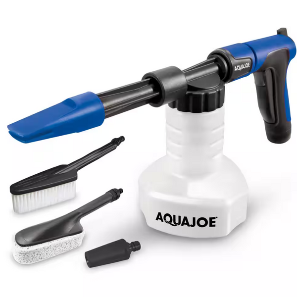 AQUA JOE 2-in-1 Hose-Powered Adjustable Foam Cannon Spray Gun
