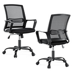 HK Mid-Back Office Chair with Wheels, Armrests