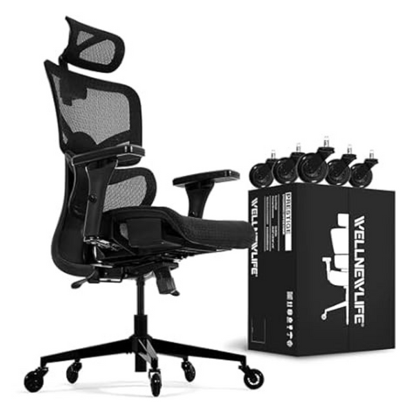Wellnewlife Prestige Ergonomic Office Chair w/ Adjustable Lumbar Support