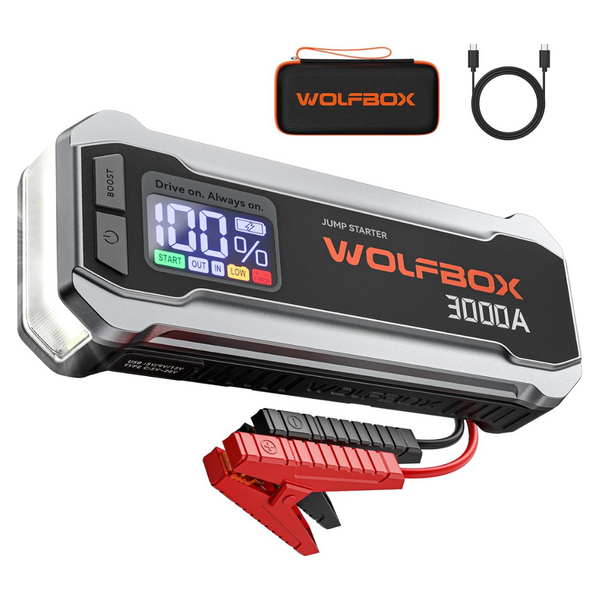 WOLFBOX 3000A 12V Car Battery Jump Starter