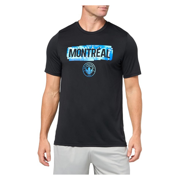 adidas Men's CF Short Sleeve Pre-Game T-Shirt (Black/Fc Montreal)
