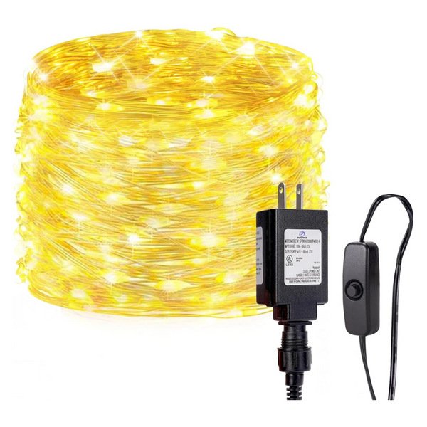 Lezoura Fairy Lights Plug In 33ft 100 LED String Lights