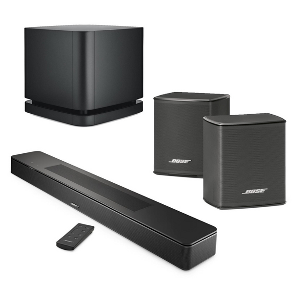 Bose Smart Soundbar 600 + Wireless Surround Speakers (Pair) + Bass Module 500