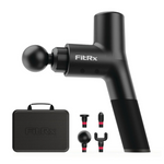 FitRx Handheld Percussion Massage Gun With Multiple Speeds & Attachments