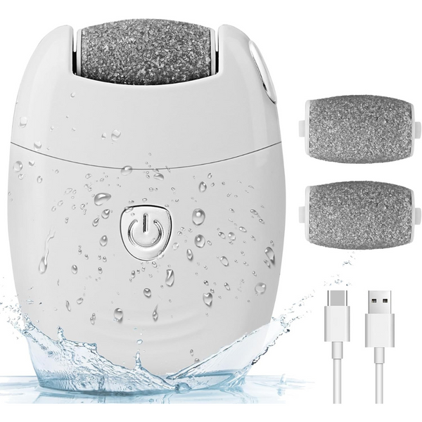 Portable Electronic Foot Callus Remover With 3 Roller Heads