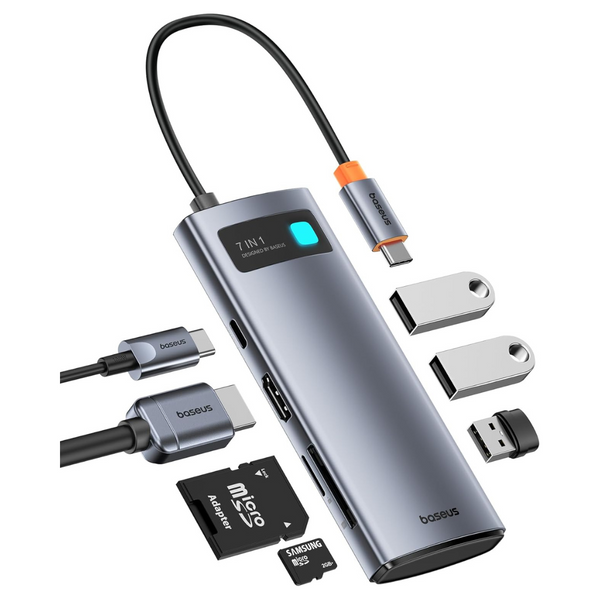 Baseus 7-In-1 100W USB-C Multiport Adapter With 4K 60Hz HDMI