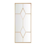 Home Decorators Oversized Gold Metal Frame Diamond Windowpane Floor Mirror
