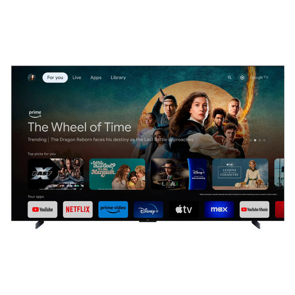 TCL 98QM751G 98" 4K Ultra HDR Smart QD-Mini LED Google TV (2024) + Free TV Setup & Mounting