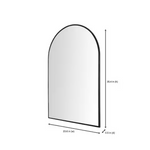 Home Decorators Collection Medium Arched Black Classic Accent Mirror