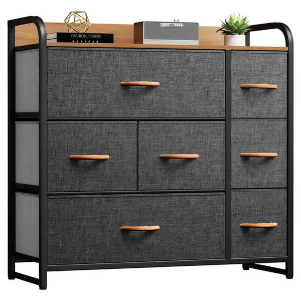 Dwvo Fabric Dresser With 7 Drawers