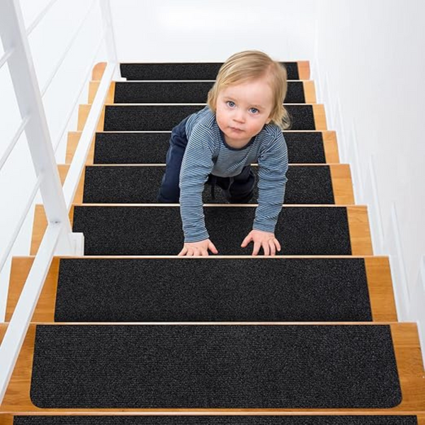 15 Pack Non-Slip Carpet Stair Treads For Wooden Steps