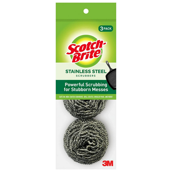 3-Pack Scotch-Brite Stainless Steel Scrubbers