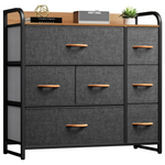 Dwvo Fabric Dresser with 7 Drawers