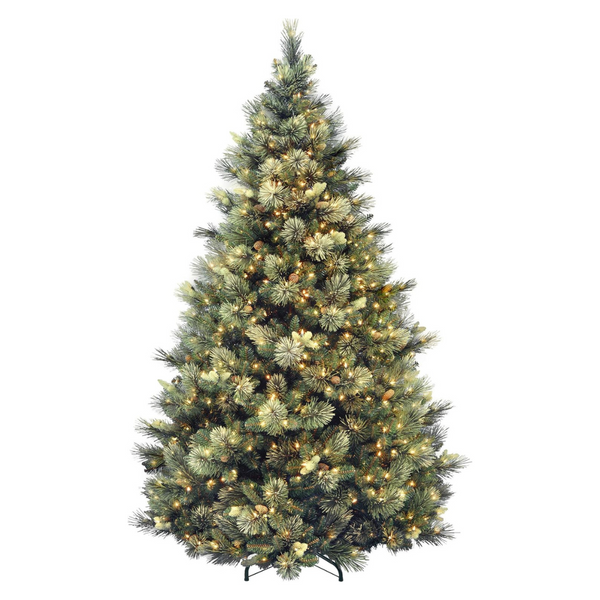 National Tree Company 6.5ft Pre-Lit Feel Real Artificial Slim Christmas Tree