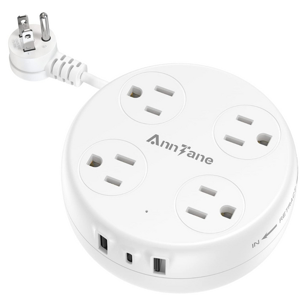 AnnTane 3ft 5 Volts Cruise Essentials Travel Portable Power Strips