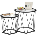 Willa Arlo Interiors Putman Glass Nesting Tables Round End Tables