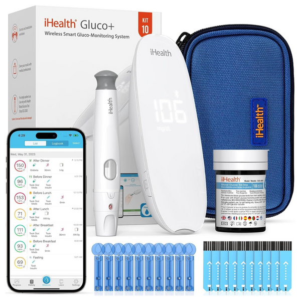 Wireless Smart Blood Glucose Monitor Kit with Free App