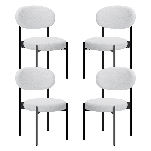 Set Of 4 Upholstered Dining Chairs