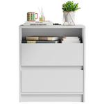 Petron Modern 2-Drawer Contemporary Bedside Table