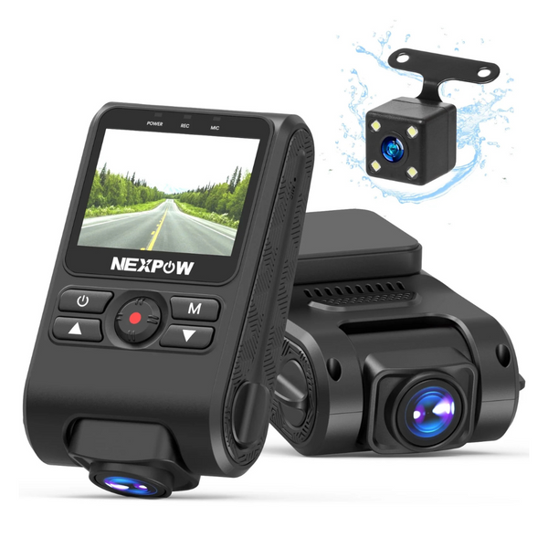 Nexpow Front And Rear 1080P Full HD Dash Camera