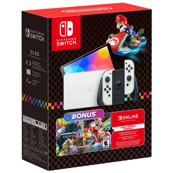 Nintendo Switch OLED Model: Mario Kart 8 Deluxe Bundle