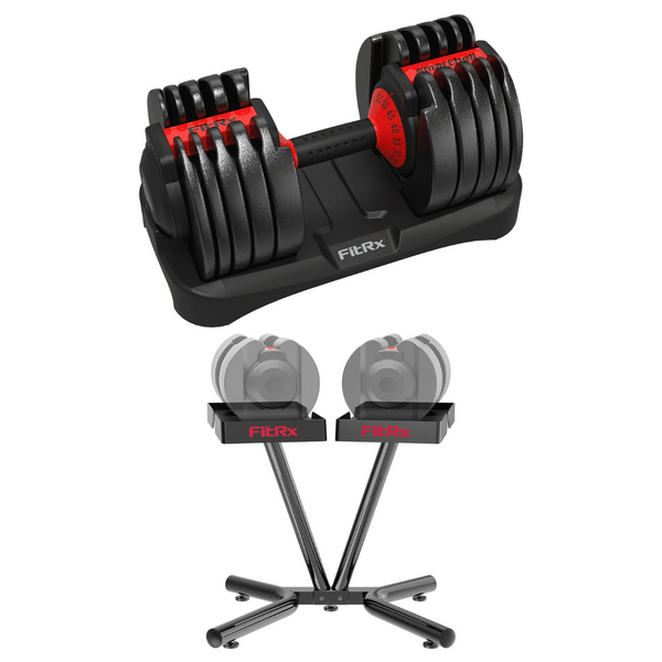 FitRx SmartRack Weight Rack Stand with 2-Ct Adjustable Dumbbell Set