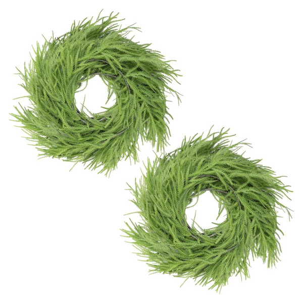 2-Pack 9Ft (275 Cm) Norfolk Pine Realistic Faux Pine Christmas Garland
