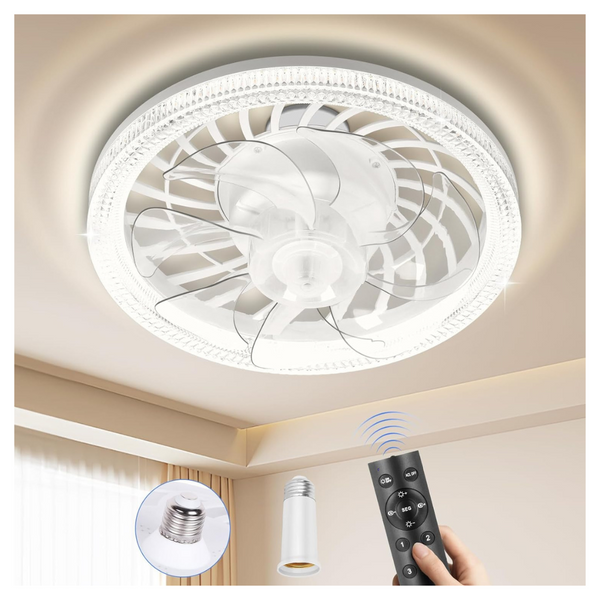 Westtree 12" Socket Modern Ceiling Fan With Lights