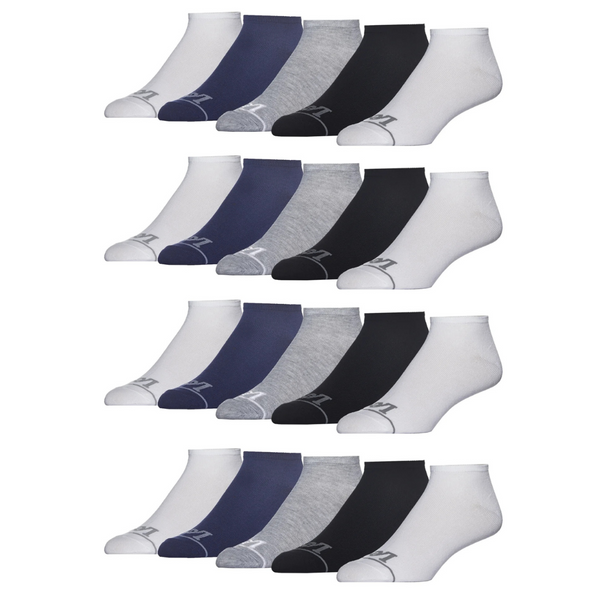 20-Pack Lee Mens No Show Socks (Sizes 10-13)